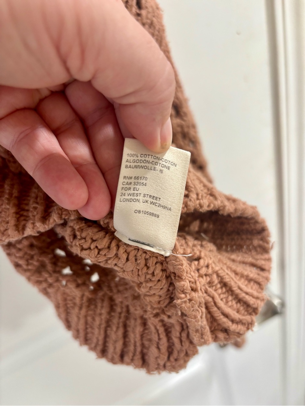 Free People Open-Knit Cropped Turtleneck Sweater - Dusty Rose - Picture 4 of 9